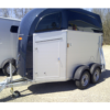 Aluminum Wall German Horse Trailer with Dark Blue roof